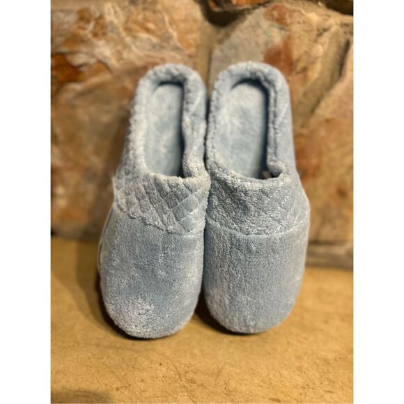 Muk Luks Women’s Slippers Size L 9-10 Blue Comfort Memory Foam Slippers Clogs NW - Picture 3 of 10